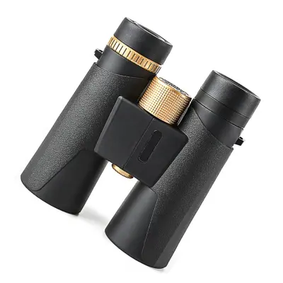 Visokozmogljiv 10x42 daljnogled z zlato obrobo za opazovanje na prostem