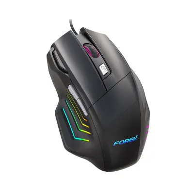 Žična igralna miška s 7 gumbi, ergonomska oblika, nastavljiv DPI in osvetlitev