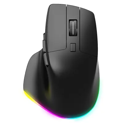 Brezžična ergonomska miška Bluetooth z dvojnim načinom in RGB osvetlitvijo
