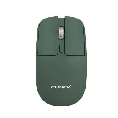 Brezžična miška - enojni 2.4G + Bluetooth dvojni način, tihi klik, kovinsko kolesce Green