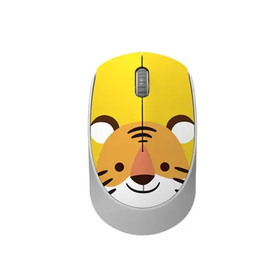 Rumena miška Tiger Wireless Cartoon - 2.4G USB optična miška