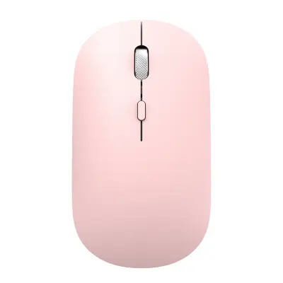 2.4G Bluetooth Brezžična Miška z Dvojnim Načinom - Tihi Klik, Nastavljiv DPI Pink