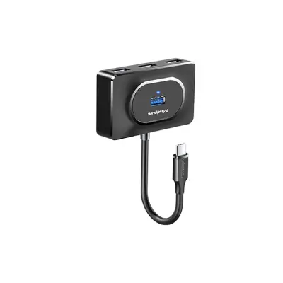 Kompaktni Type-C na 4-portni USB 3.0 hub za hitro razširitev  0,3 m