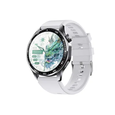 Pametna ura z EKG, merilnikom srčnega utripa, krvnega tlaka in pedometrom Black gray Silicone