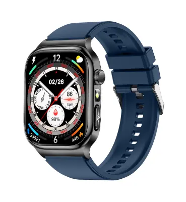 2.04-palčna AMOLED pametna ura visoke ločljivosti s spremljanjem zdravja Blue