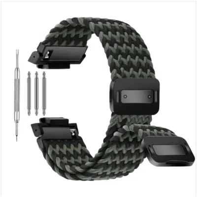 Nadomestni pleteni najlonski pašček, združljiv z G-SHOCK Casio GA2100/GA110 Black+Green