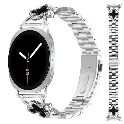 Koverl Metal Nerjaveče Jeklo Tri-Perle Pašček Združljiv z Samsung Galaxy Watch8/8 Classic