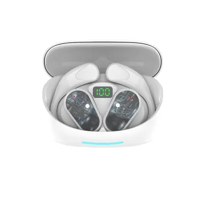 Brezžične Bluetooth slušalke TWS z odprtim ušesom za dolgotrajno udobje White