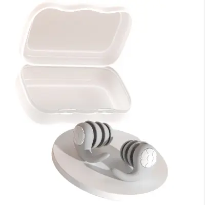 Silikonski ušesni čepki za zmanjševanje hrupa - za večkratno uporabo, udobni Grey