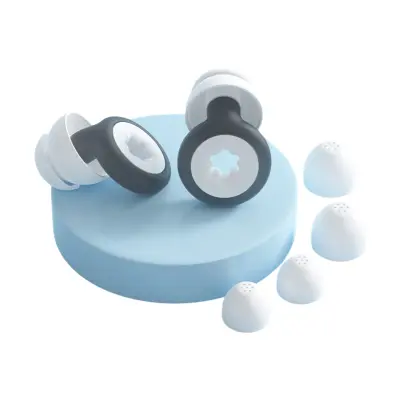 Silikonski čepki za ušesa: Zmanjšanje hrupa za miren spanec Grey