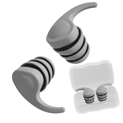 Silikonski ušesni čepki 9. generacije - udobni in zvočno izolirani za spanje Grey