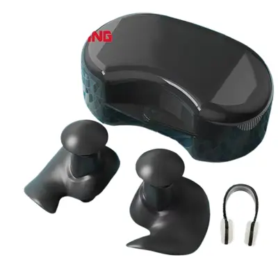Ušesni čepki in sponka za nos za plavanje, dodatki za plavanje Black