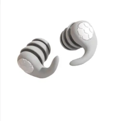 3-Slojne Silikonske Slušalke za Ušesa za Miren Spanec in Koncentracijo Grey