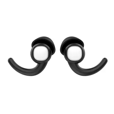 Silikonski ušesni čepki za odpravljanje hrupa - udobni in za večkratno uporabo Black