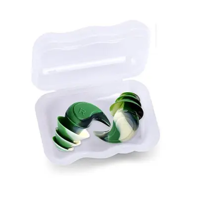 Silikonski ušesni čepki za zmanjševanje hrupa za spanje - 1 par, tiho udobje Green