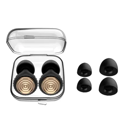 Roza silikonski ušesni čepki za spanje z zmanjševanjem hrupa Black+Champagne