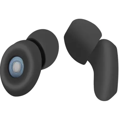 Silikonski ušesni čepki za zmanjševanje hrupa z notranjim filtriranjem Black