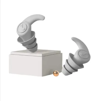 Silikonski ušesni čepki za dušenje hrupa za spanje, učenje in potovanja Grey