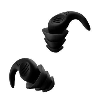 Silikonski čepki za zmanjšanje hrupa za spanje - 1 par, udobni in za večkratno uporabo Black