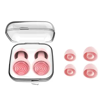 Roza silikonski ušesni čepki za spanje z zmanjševanjem hrupa Pink