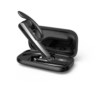 ENC Slušalke Bluetooth z enim ušesom - Črna, 360° vrtljiv ušesni kavelj