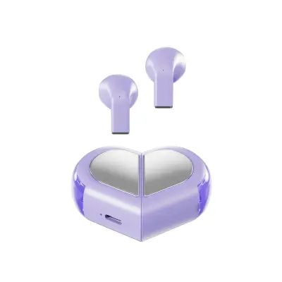 V5.4 Bluetooth 5.4 Slušalke z Ohišjem za Polnjenje - Čip AB5756c Purple