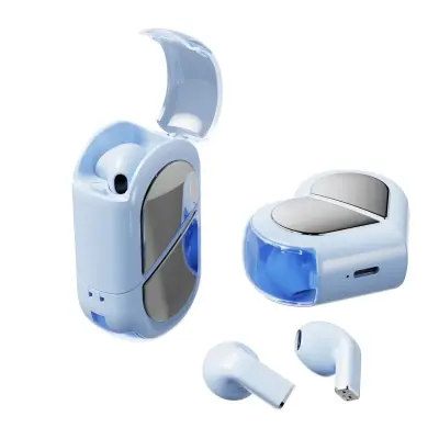 V5.4 Bluetooth 5.4 Slušalke z Ohišjem za Polnjenje - Čip AB5756c Blue