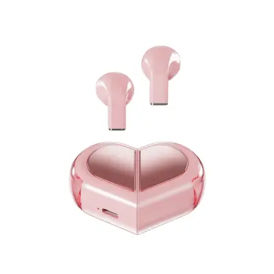 V5.4 Bluetooth 5.4 Slušalke z Ohišjem za Polnjenje - Čip AB5756c Pink