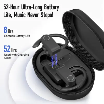 Bele Bluetooth slušalke SP97 z mikrofonom za odpravljanje šumov Black