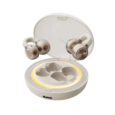 Odprte športne Bluetooth slušalke za ušesa z udobnim prileganjem Beige