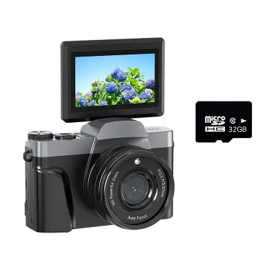 HD Digitalni Fotoaparat z Zložljivim Zaslonom in 32G Pomnilniško Kartico