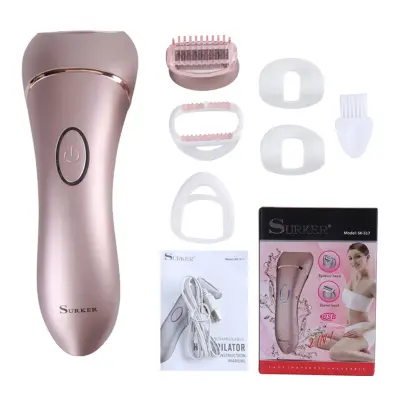 Roza električni odstranjevalec dlak - polnilni, vodoodporen in prenosen epilator