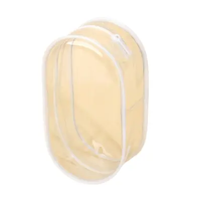 Kozmetična torbica z zvončkom in puhasto kroglico za shranjevanje White