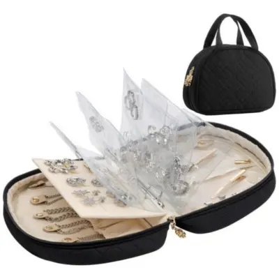 Prenosna torbica za kozmetiko velike kapacitete Black