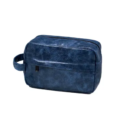 Potovalna torbica za toaletne potrebščine iz PU usnja – prenosna torba Blue