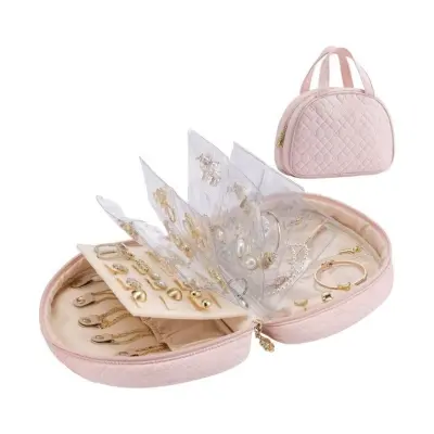 Prenosna torbica za kozmetiko velike kapacitete Pink