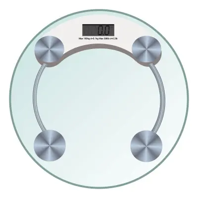 Elegantna steklena digitalna tehtnica za osebno uporabo z LCD zaslonom  S