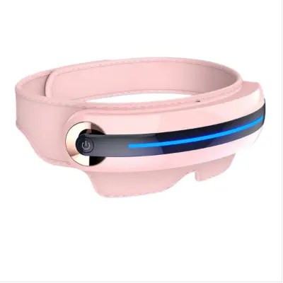 Integriran masažer za glavo in oči z zračnim tlakom, vibracijo in toploto Pink