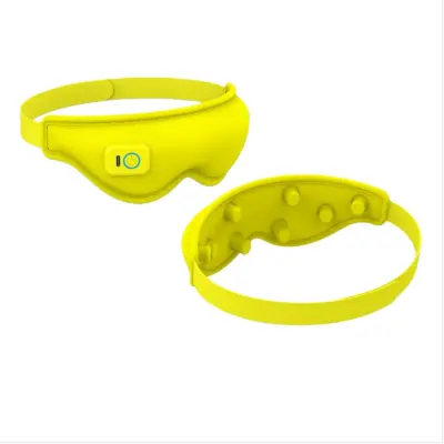 Rumeni masažer za oči z vibracijo, Bluetooth glasbo in glasovnim oddajanjem