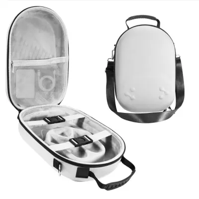 Zaščitno ohišje, združljivo z Meta Quest 3S VR - Siva torba iz EVA usnja