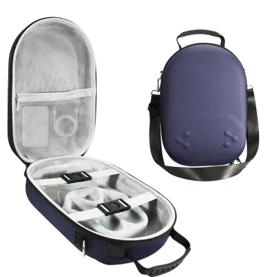 Globoko modra torbica EVA, združljiva z Meta Quest 3S - Zaščitna torba