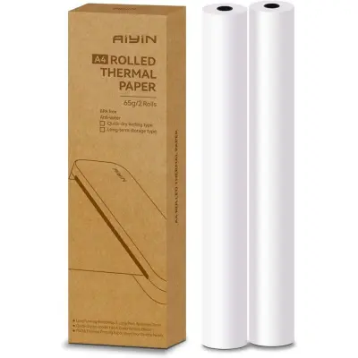 A4 Hitro Sušeč Termalni Papir 2 Zvitka Povratno Navit 6.4m/Zvitek  L