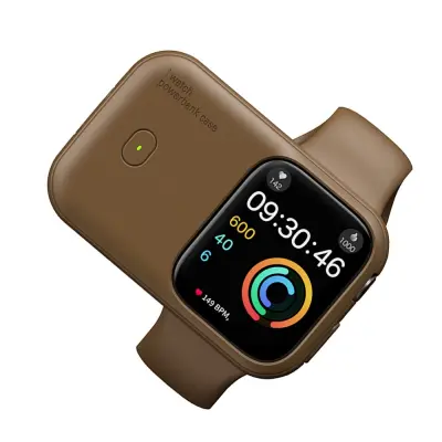 Združljiv magnetni polnilec za Apple Watch 49 mm - Prenosna moč Brown