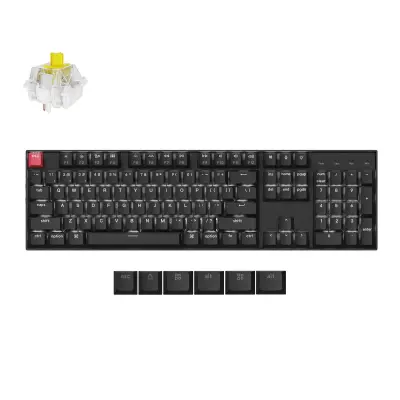 Keychron K10 QMK Brezžična Mehanska Tipkovnica (Version 2), 2.4GHz / BT, Bela LED, Super Switch, Banana / K10X-A4