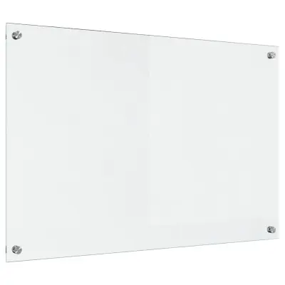 vidaXL Zaščita za kuhinjo Transparentno 90 x 60 cm kaljeno steklo