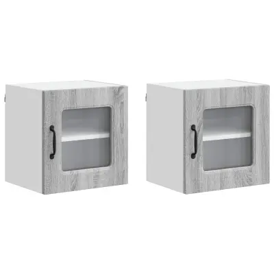 vidaXL Kuhinjski element Kalmar 2 pcs Siva Sonoma 40 x 31 x 40 cm