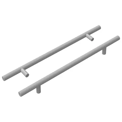 vidaXL Ročaj za omaro 2 pcs srebrna 300 mm Nerjaveče jeklo