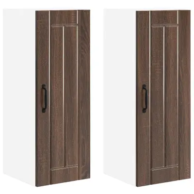 vidaXL Kuhinjski element 2 pcs Rjav hrast 30 x 31 x 80 cm