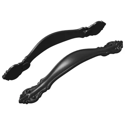 vidaXL Ročaj 2 pcs Črna 143 x 19,2 x 20 mm Cinkova zlitina