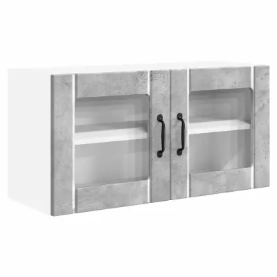 vidaXL Kuhinjski element Betonsko siva 80 x 31 x 40 cm Konstruiran les